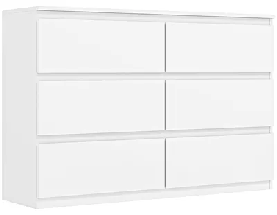 Produktbild von Kommode mit 6 Schubladen, Moderne Aufbewahrungsmöbel für das Schlafzimmer, Weiß