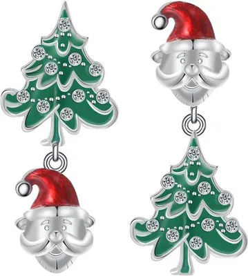 Produktbild von Solidchoice – Weihnachts-Ohrringe aus 925er Sterlingsilber mit festlichen Designs