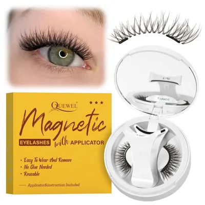 Produktbild von Magnetische Wimpern mit Applikator, natürlicher Look, einfach anzubringen und zu entfernen, wiederverwendbar, Set