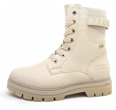 Immagine prodotto di Scarpe da donna Tom Tailor, stivaletti con lacci, color beige, per il tempo libero