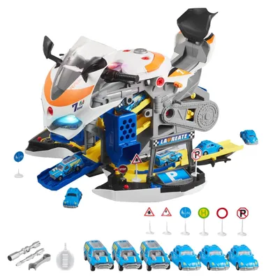 Produktbild von VEVOR Motorrad Motor Spielzeug, 25 Teile, Motorrad Mechaniker Spielzeug mit abnehmbaren Teilen, Lichtern & Geräuschen, simuliertes Fahren & Rennstrecke, Kinder Mechaniker Werkstatt Set für Kleinkinder ab 3 Jahren, Rot, Gelb