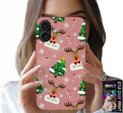 Produktbild von Etui Do Iphone 17 - Świąteczne Renifery Choinki Laska Wzory