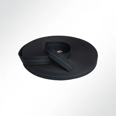 Produktbild von Lysel® Gurtband Polyester (PES) B: 45mm S: 2mm schwarz Kennfaden 2200kg VE 11m