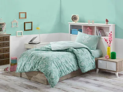 Produktbild von L'Essentiel Linge de Maison, Begonvilla- EPJ1512, Wassergrün, Bettdecken, 65% Baumwolle / 35% Polyester