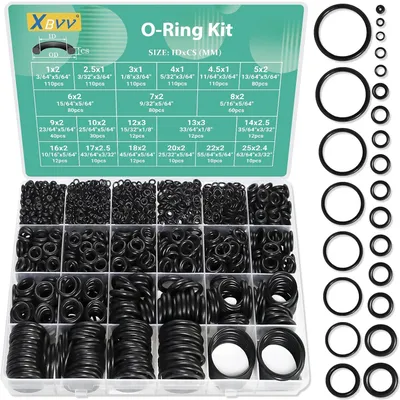 Image de Joints toriques en caoutchouc - 20 tailles différentes - Assortiment