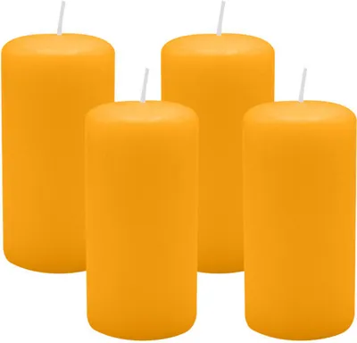 Produktbild von 4er Set Adventskranzkerzen Mais Gelb/Orange Ø 50 x 100 mm