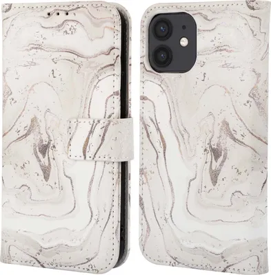 Produktbild von imoshion Design Klapphülle iPhone 12 (Pro) - Sandy Marble