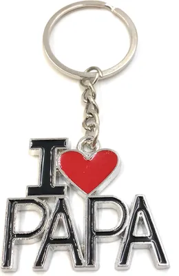 Produktbild von Onwomania Schlüsselanhänger Vatertag Alles gute Daddy I love dad Metall Anhänger Charm