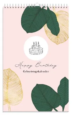 Produktbild von Geburtstagskalender immerwährend | Jahresunabhängiger Kalender für Geburtstage in rosa | Geburtstagsübersicht zum Aufhängen mit Spiralbindung für die Familie und fürs Büro