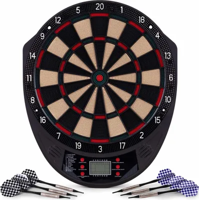 Immagine prodotto di Set di freccette elettroniche, 41 cm, 26 giochi, 6 freccette