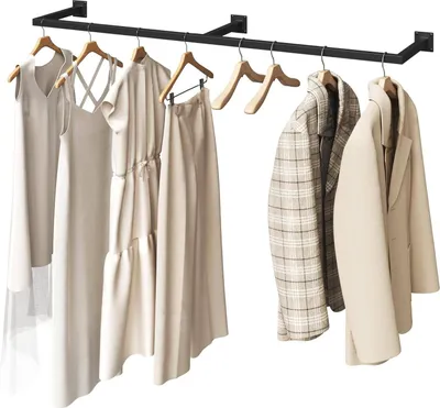 Produktbild von EUGAD Kleiderstange Wandmontage, Garderobe Rohr industrial, für Flur Küche Wohnzimmer Badezimmer, 140 cm