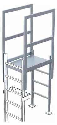 Zdjęcie produktu dla Schodki Zarges z pomostem, stal ocynkowana, 1200 mm