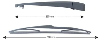 Zdjęcie produktu dla Ramię wycieraczki i listwa wycieraczki TopLight, 360 mm