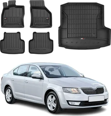 Image de OMAC Tapis & bac de coffre Set pour Skoda Octavia 2012-2020 Caoutchouc TPE 5x
