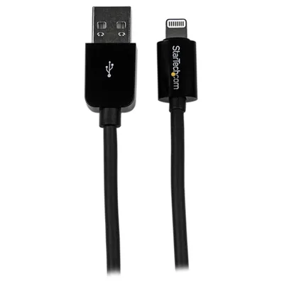 Produktbild von StarTech.com 15cm USB auf Lightning Kabel - kurzes USB Ladekabel für iPhone / iPod / iPad - Apple MFi- - Schwarz, 0,15 m, Lightning, USB A, Männlich, Männlich, Schwarz