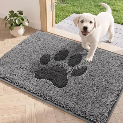 Immagine prodotto di Tappetino antiscivolo per interni, ideale per raccogliere lo sporco, colore grigio, dimensioni 50 x 80 cm