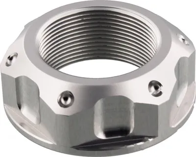 Produktbild von Mutter Lenkkopf JMP Bolt M25x1,00mm Aluminium silber für Kawasaki ZX-6R , Triumph Speed Triple EFI / R Daytona Street RS S 250 / 300 / 600 / 636 / 660