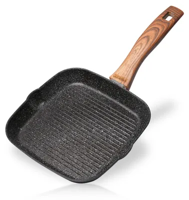 Zdjęcie produktu dla STONELINE® Back to Nature – patelnia grillowa 16 cm | bez pokrywki – imitacja drewna