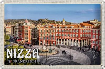 Produktbild von Blechschild Reise 30x20cm Nizza Frankreich Place Masséna Hauptplatz