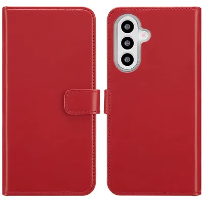 Immagine prodotto di Custodia a libro in vera pelle Selencia per Samsung Galaxy A26 - Rosso