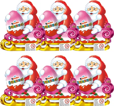 Produktbild von kinder Schokolade Weihnachtsmann Rosa mit Überraschung 75g 6er Pack