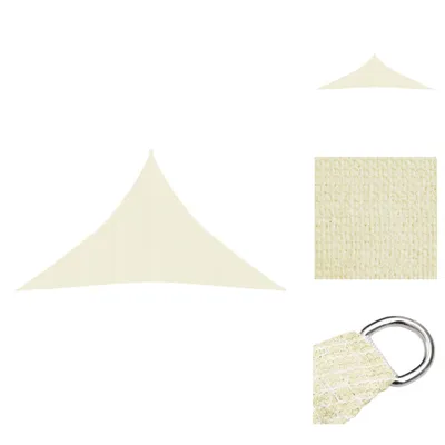 Produktbild von vidaXL Sonnensegel 160 g/m² Creme 3,5x3,5x4,9 m HDPE - Sonnenschirme & Sonnenschutze
