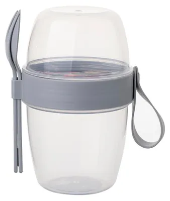 Obrázek produktu pro Nádoba na jogurt 700 ml, plastová nádoba z PP, šedá