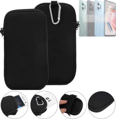 Produktbild von K-S-Trade Neopren-Hülle Handyhülle kompatibel mit Xiaomi Redmi Note 12 4G Schutzhülle Neoprenhülle Sleeve Schutz-Hülle Gürtel Tasche Case