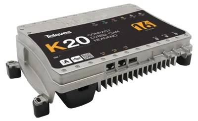 Image de Televes K20, 950 - 2150 MHz, 49 - 84 dBμV, 75 ohms, 95 dBμV, 46 - 862 MHz, 8,28 MHz