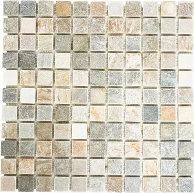 Produktbild von Natursteinmosaik XQM 10XS 30,5x30,5 cm beige/grau