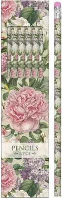 Imagen del producto de Estuche de regalo de lápices "Peonías y Rosas"
