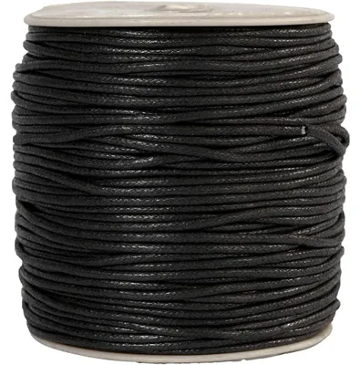 Produktbild von Baumwollschnur, Dicke 2 mm, Schwarz, 100 m/ 1 Pck [HOB-51524]