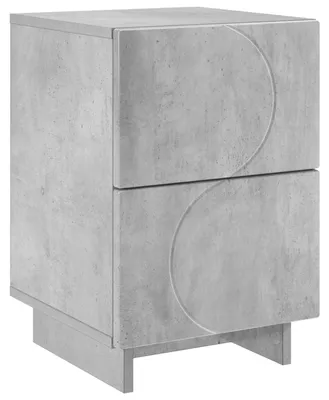 Image de Table de chevet moderne en bois, dimensions : 33,5 x 34,5 x 50 cm