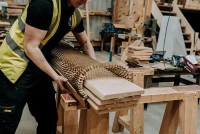 Produktbild von Flexi-Hex-Mittelhandschuh aus Wabenmaterial – 100 % recycelt Schutz
