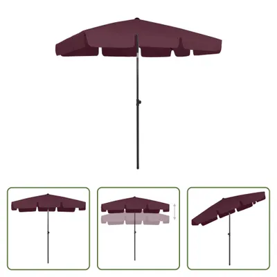 Immagine prodotto di The Living Store Strandschirm Bordeauxrot 200x125 cm
