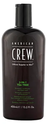 Immagine prodotto di American Crew Tea Tree 3 in 1 Shampoo Conditioner and Body Wash 450ml