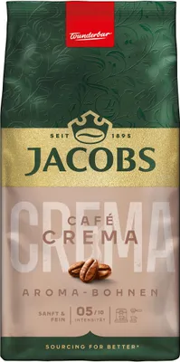 Produktbild von JACOBS Kaffeebohnen Café Crema Aroma-Bohnen ganze Bohne geröstet 12 x 500 g
