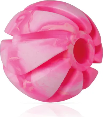 Immagine prodotto di Palla giocattolo per cani (rosa) Ø7cm, "confezione da 4" palla giocattolo (100% TPE) palla snack, cura dentale, giocattolo da lancio per cani, palla a spirale per cani