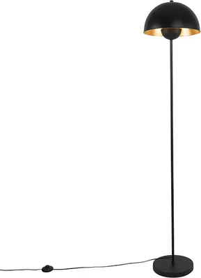 Produktbild von Industrielle Stehlampe Schwarz mit Gold 160 cm Magnax