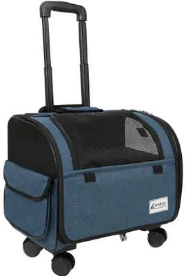 Produktbild von Galatée Transportbox für Hunde mit abnehmbaren Rädern, zugelassen für den Transport durch Fluggesellschaften