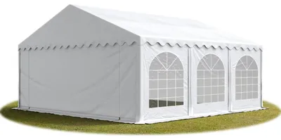 Image de TOOLPORT Tente Barnum de Réception 5x6 m Bâches PVC 750 N blanc Cadre de Sol Jardin