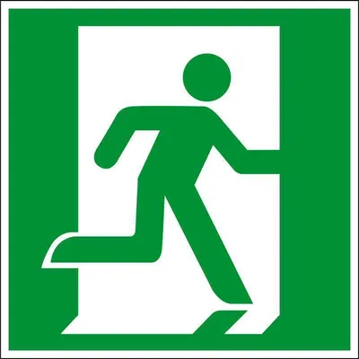 Produktbild von Fluchtwegsschild "Fluchtweg - Notausgang", für Innen- und Außenbereiche, in verschiedenen Größen und Materialien verfügbar, Maße 15 x 15 cm, Material Aluminium, Techn. Eigenschaften geprägt, langnachleuchtend, Verpackungseinheit: 1 STK