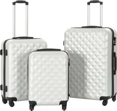 Image de Valise rigide 3 pcs Argenté brillant ABS