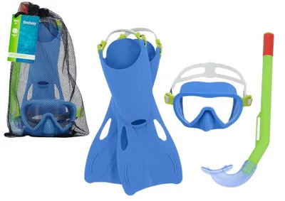 Productafbeelding van Duikset Blauw masker Vinnenbuis Bestway 25039