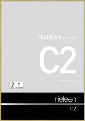 Produktbild von nielsen Aluminium Bilderrahmen C2, 70x100 cm, Struktur Gold Matt