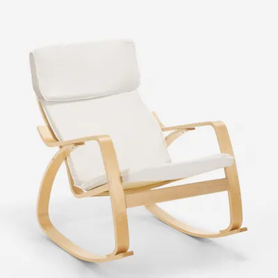 Produktbild von Sessel Schaukelstuhl Im Ergonomischen Skandinavischen Design Aalborg - Weiß