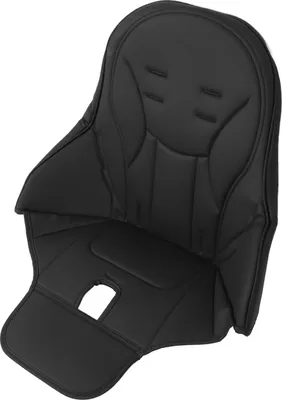 Immagine prodotto di Cuscino per seggiolone, morbido e confortevole cuscino in Finto cuoio, copertura idrorepellente per la tavola dei bambini, ricambio, nero