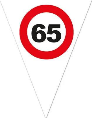 Produktbild von Wimpelkette PE Verkehrsschild #65 | ca. 5 m