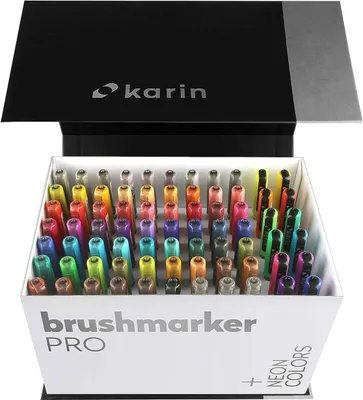 Produktbild von Karin brushmarker Set Mega Box Plus 72 Farben Brushpens