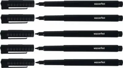 Produktbild von 5 Folienschreiber / wasserfest / Schreibfarbe: schwarz